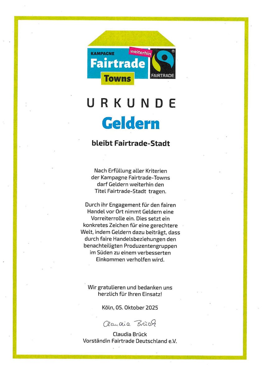 Urkunde Rezertifizierung 2025